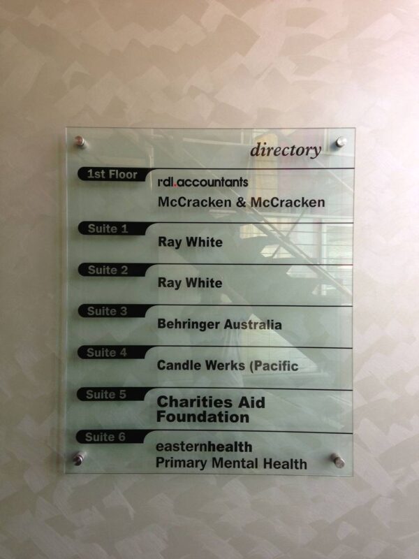 تابلوهای راهنما در لابی‌ها